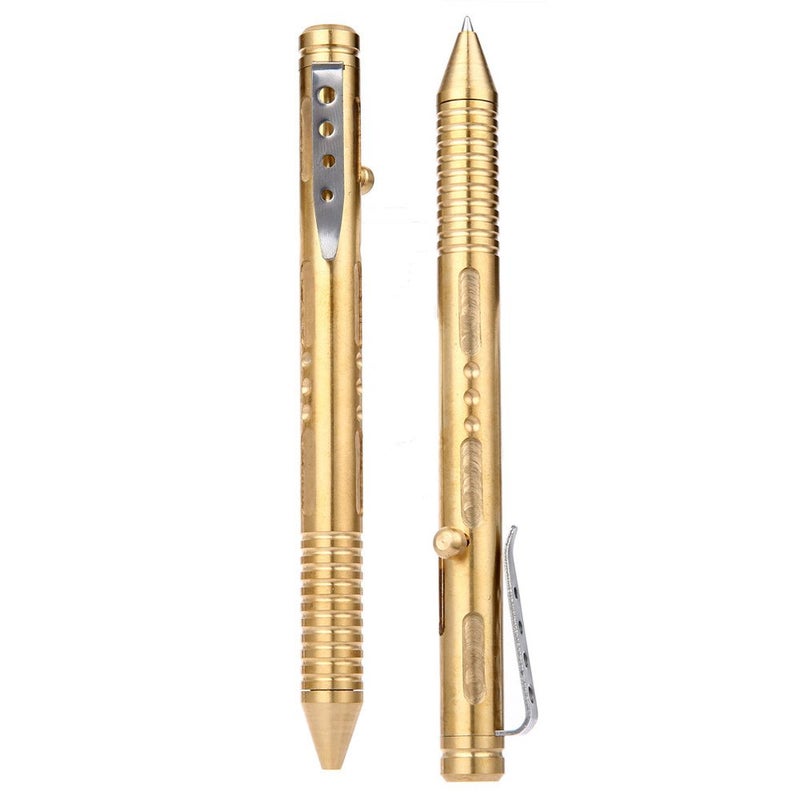 EKLOEN Portable Solid Brass Pen EDC Pocket Pen Signature Pen Ballpoint Pen - Image 2